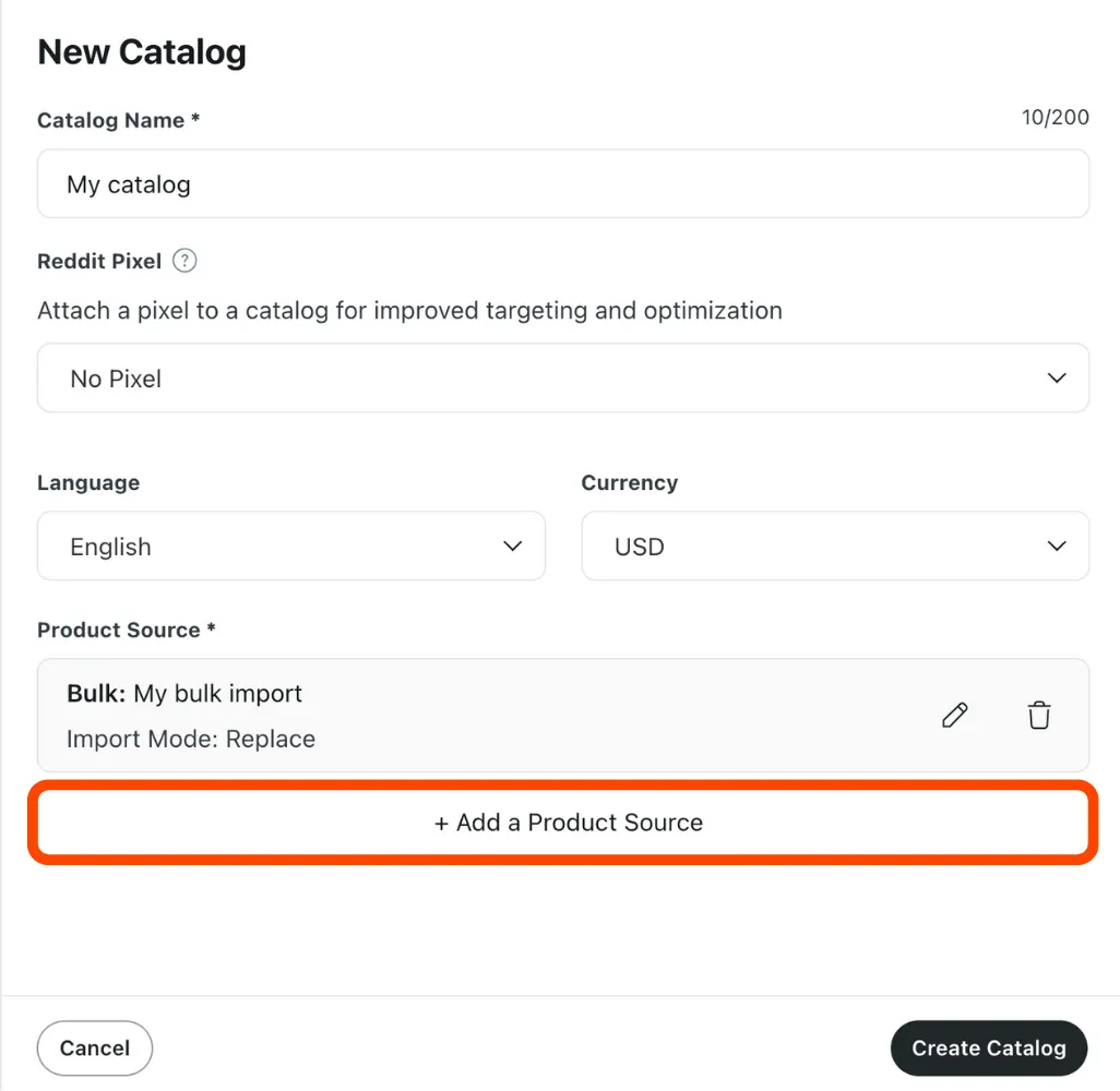 Add product source
