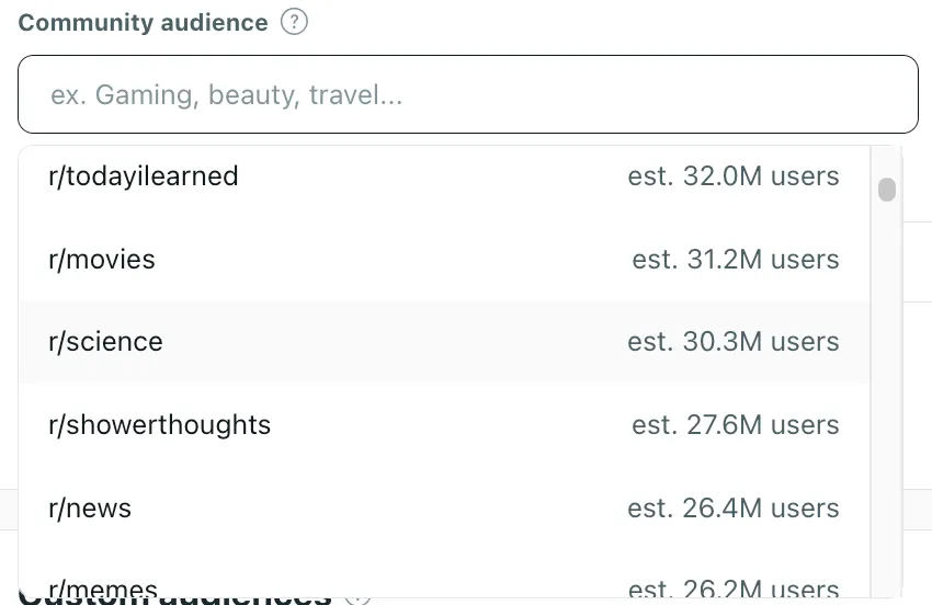 Community targeting