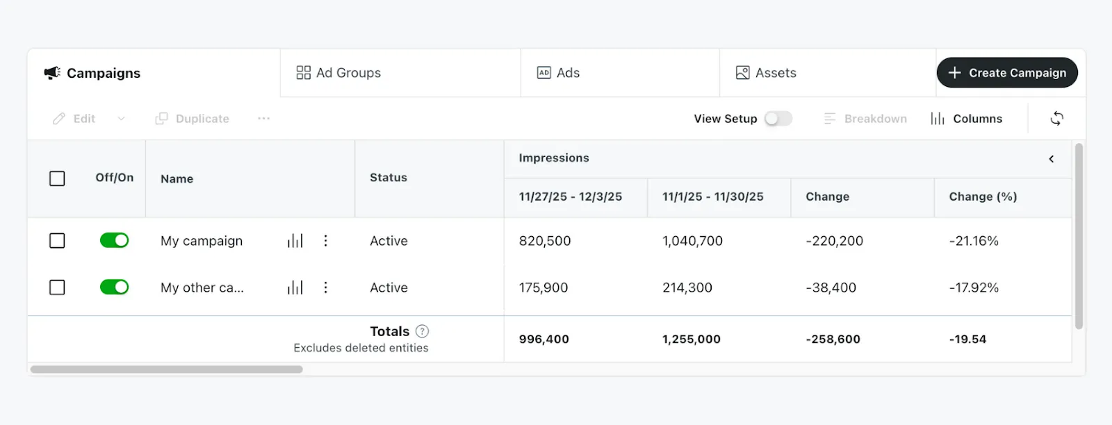 Compare ranges in the table