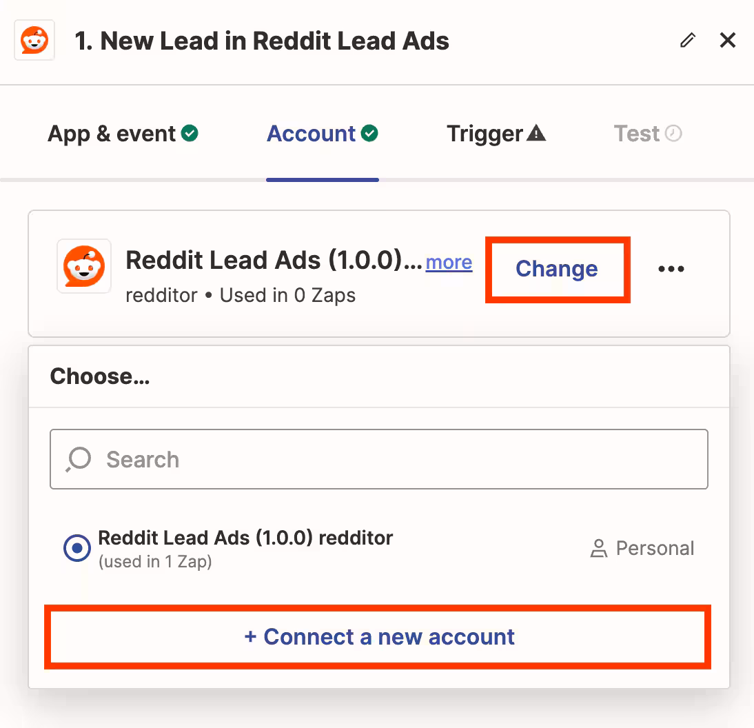 Connect account