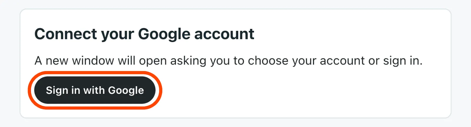 Connect account