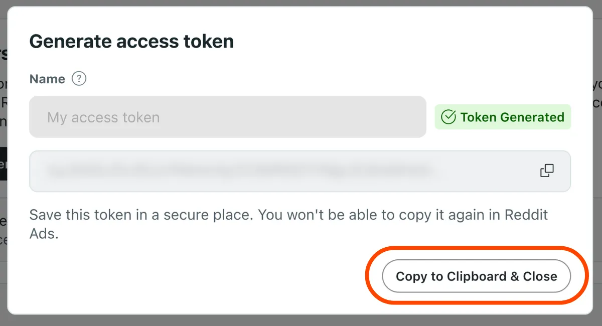 Copy token