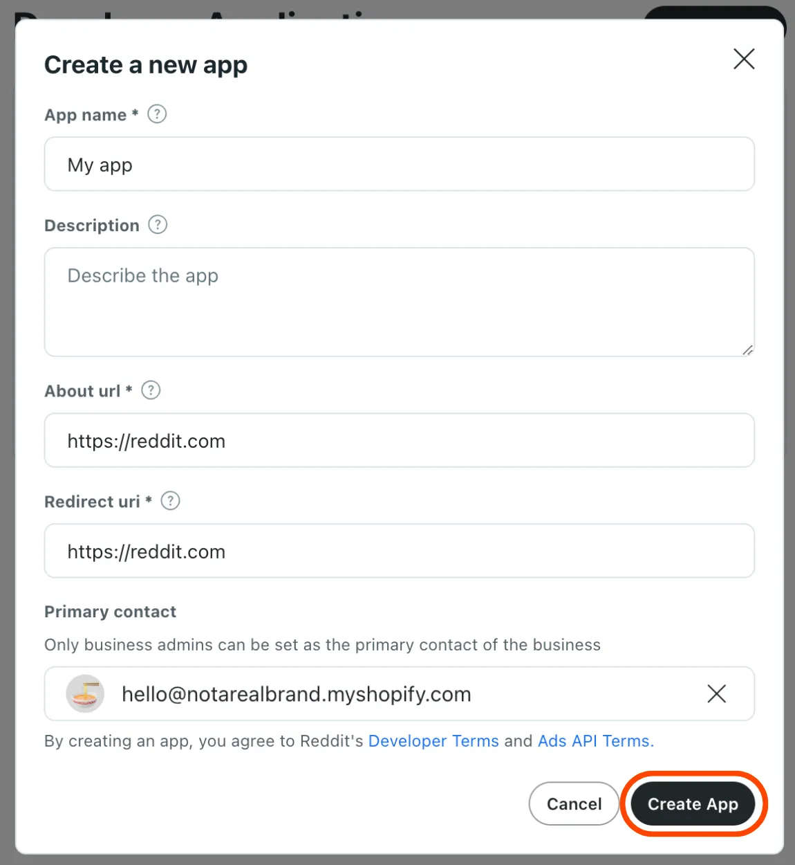 Create app