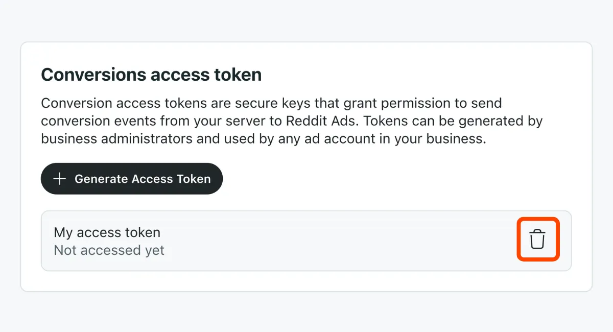 Delete token