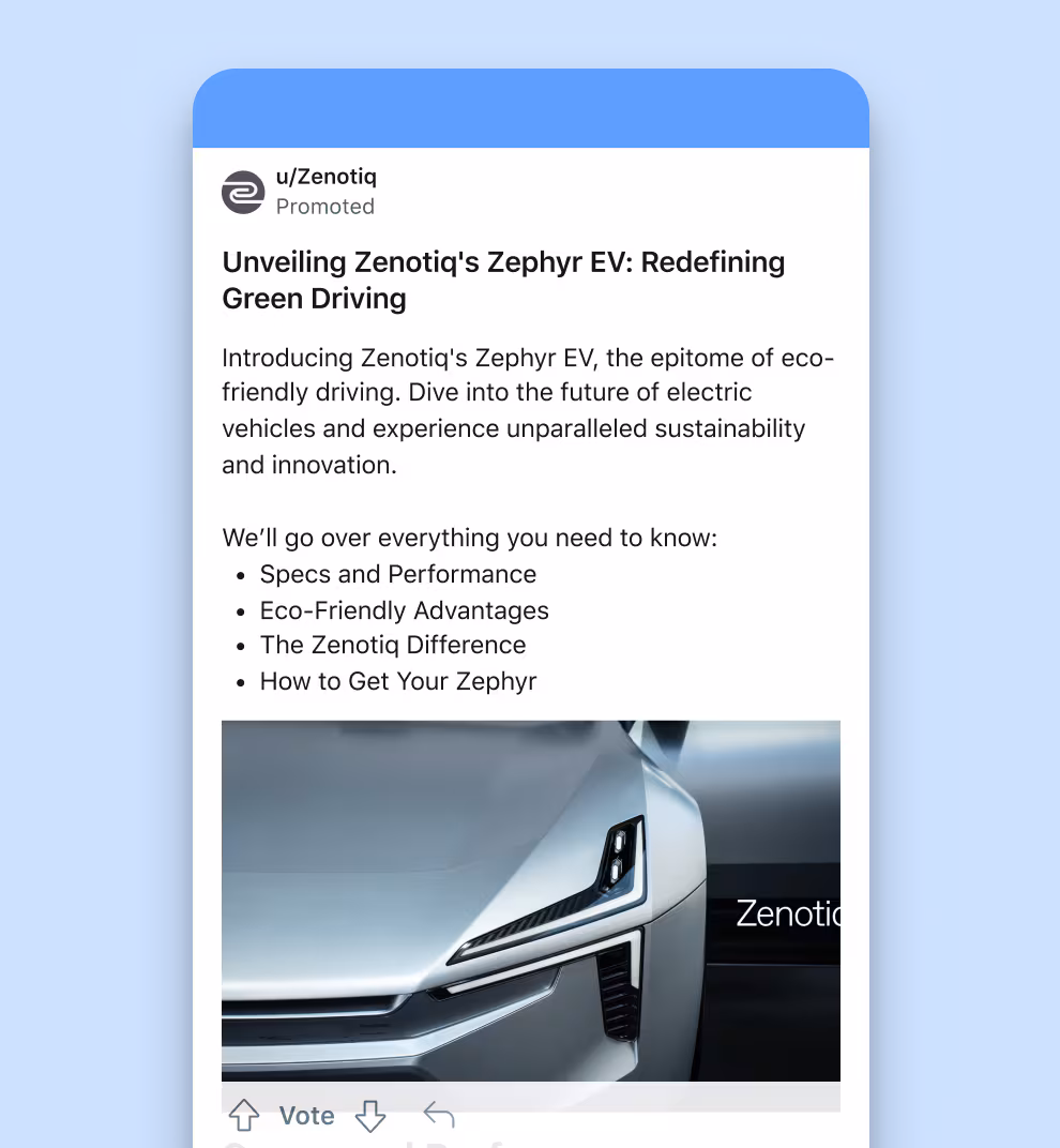 Example: Free-form ad