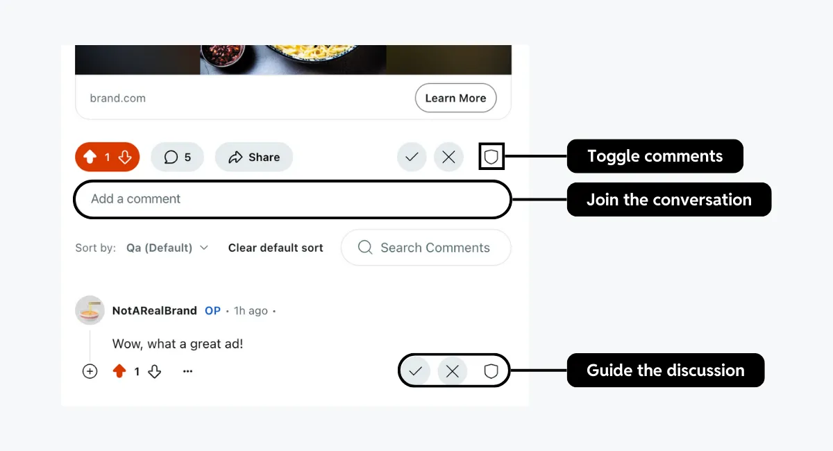 Manage comments