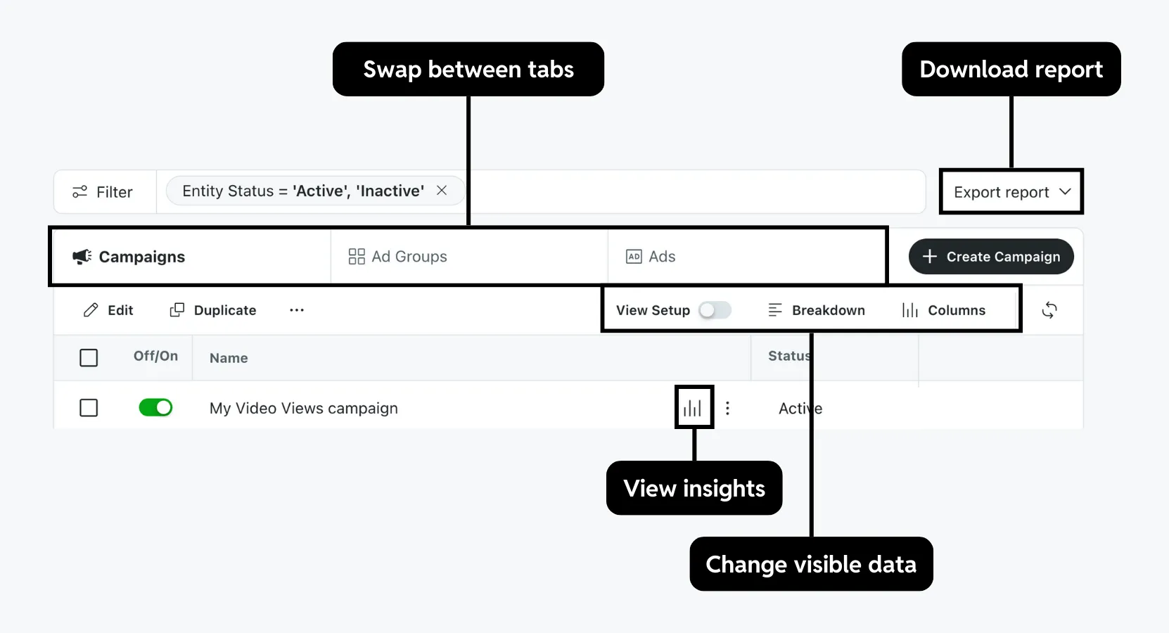 Manage table