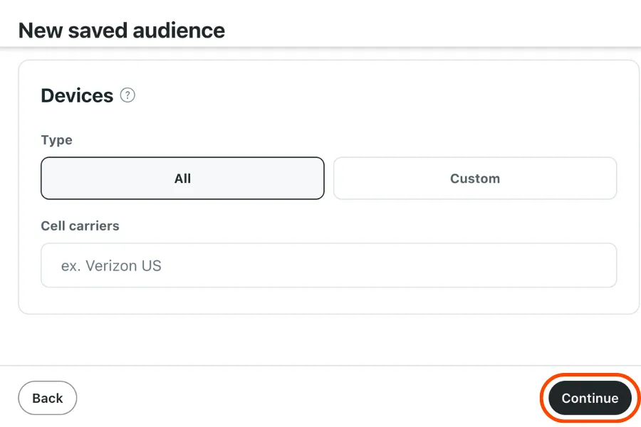 Save audience