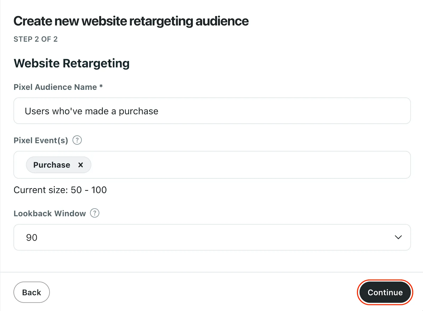Save website retargeting