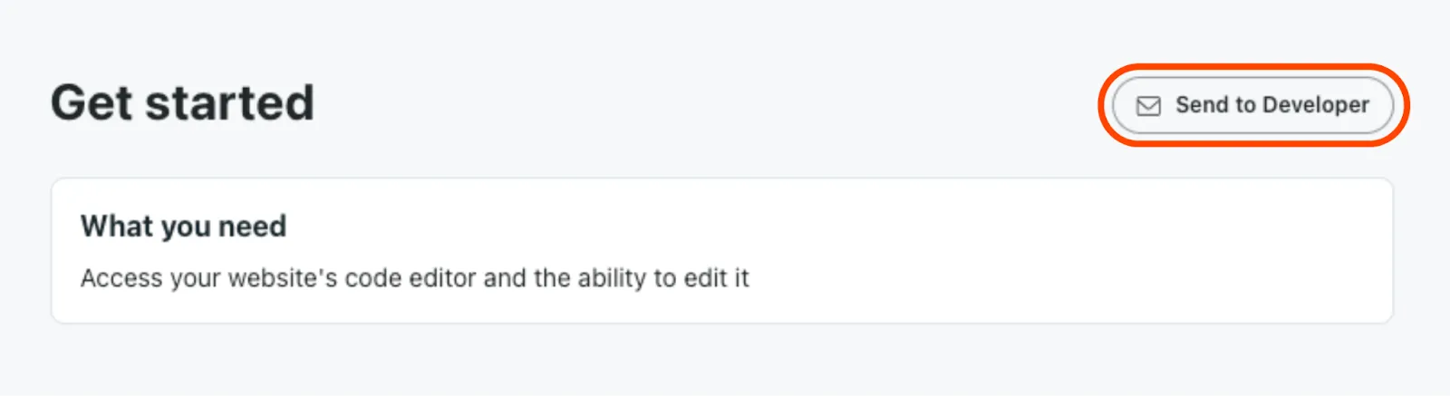 Send to developer
