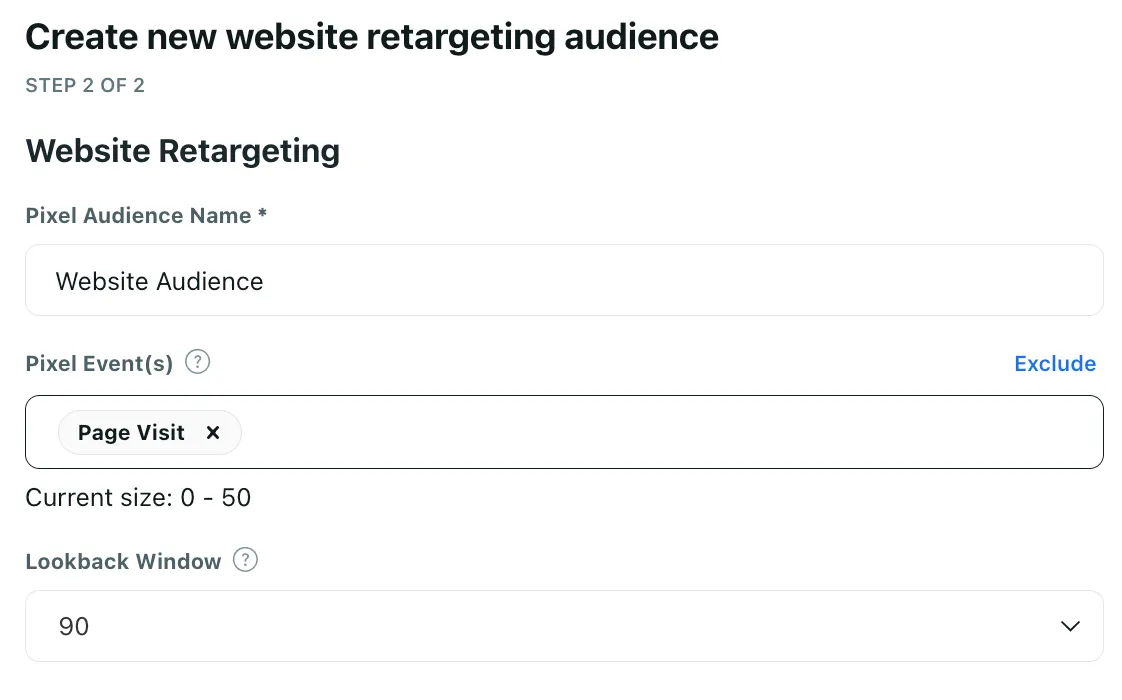 Website retargeting